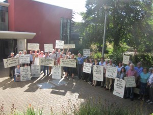 Outside West Devon Council Offices 29th July 2014
